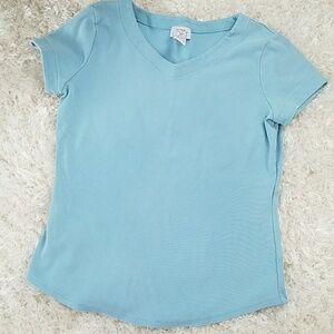 Ladies short sleeve dress tee, size medium